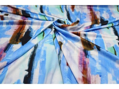 Piel de ángel pinceladas azul