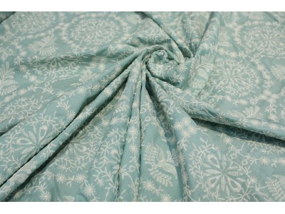 Voile bordado verde agua